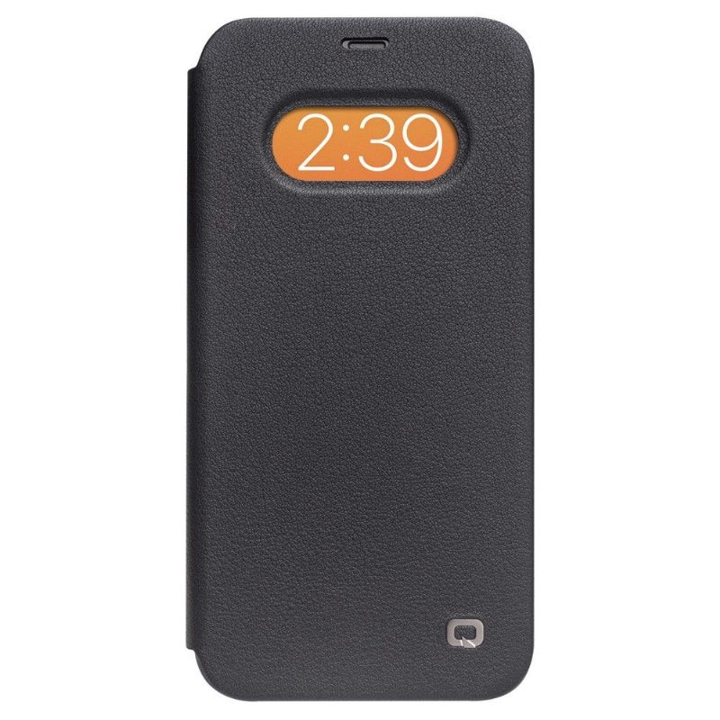 Folio-hoesje voor iPhone 12 / 12 Pro Echt Leer Met Venster