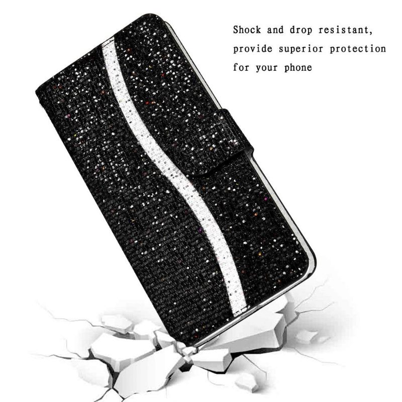 Folio-hoesje voor iPhone 12 / 12 Pro Glitterkaarthouder