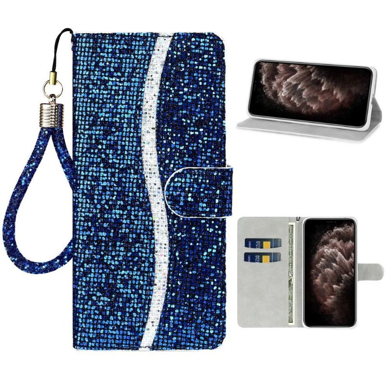 Folio-hoesje voor iPhone 12 / 12 Pro Glitterkaarthouder