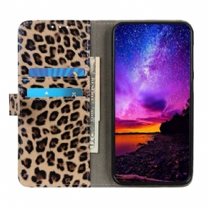Folio-hoesje voor iPhone 12 / 12 Pro Kunstleer Luipaardstijl