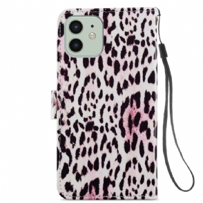 Folio-hoesje voor iPhone 12 / 12 Pro Luipaardpatroon