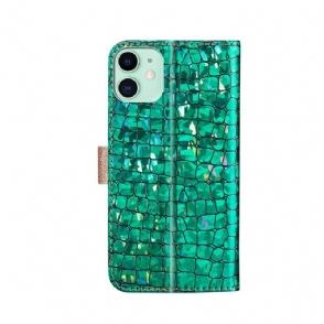 Folio-hoesje voor iPhone 12 / 12 Pro Luxe Krokodileffect