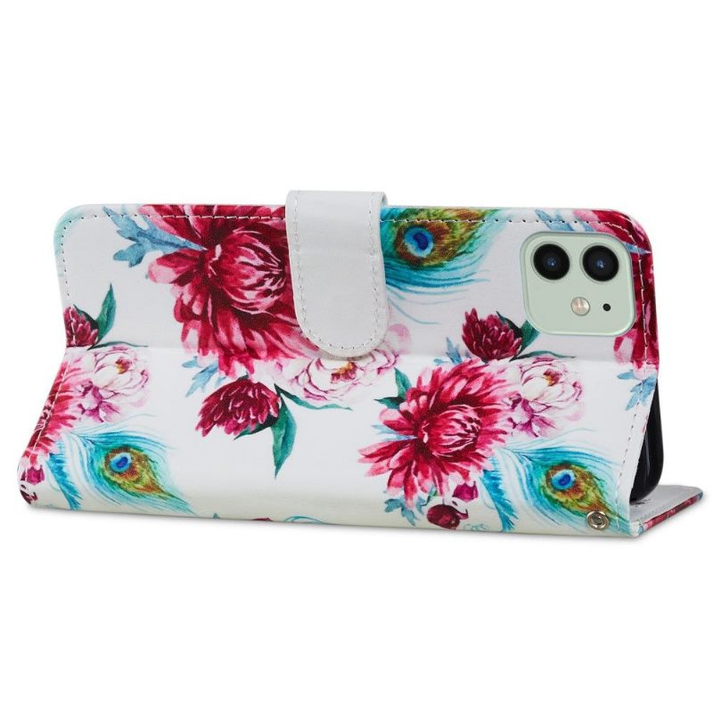 Folio-hoesje voor iPhone 12 / 12 Pro Pauwbloem