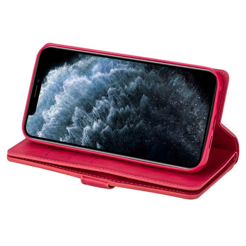 Folio-hoesje voor iPhone 12 / 12 Pro Portemonnee Met Ketting Kunstleer
