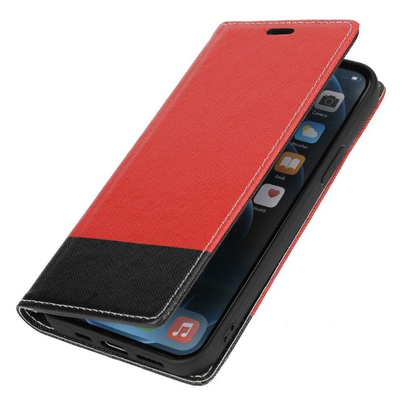 Folio-hoesje voor iPhone 12 / 12 Pro Tweekleurige Bretels