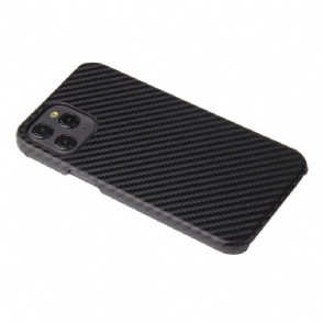 Hoesje voor iPhone 12 / 12 Pro Anti-fall Karbon-stijl