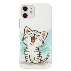 Hoesje voor iPhone 12 / 12 Pro Fluorescerende Chatinhoud