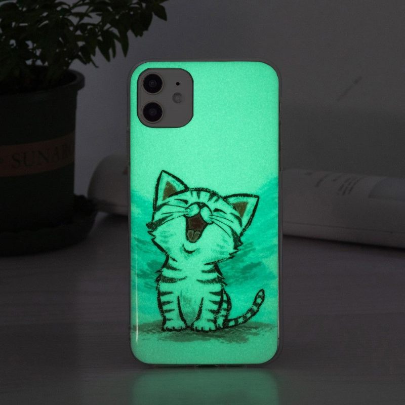 Hoesje voor iPhone 12 / 12 Pro Fluorescerende Chatinhoud