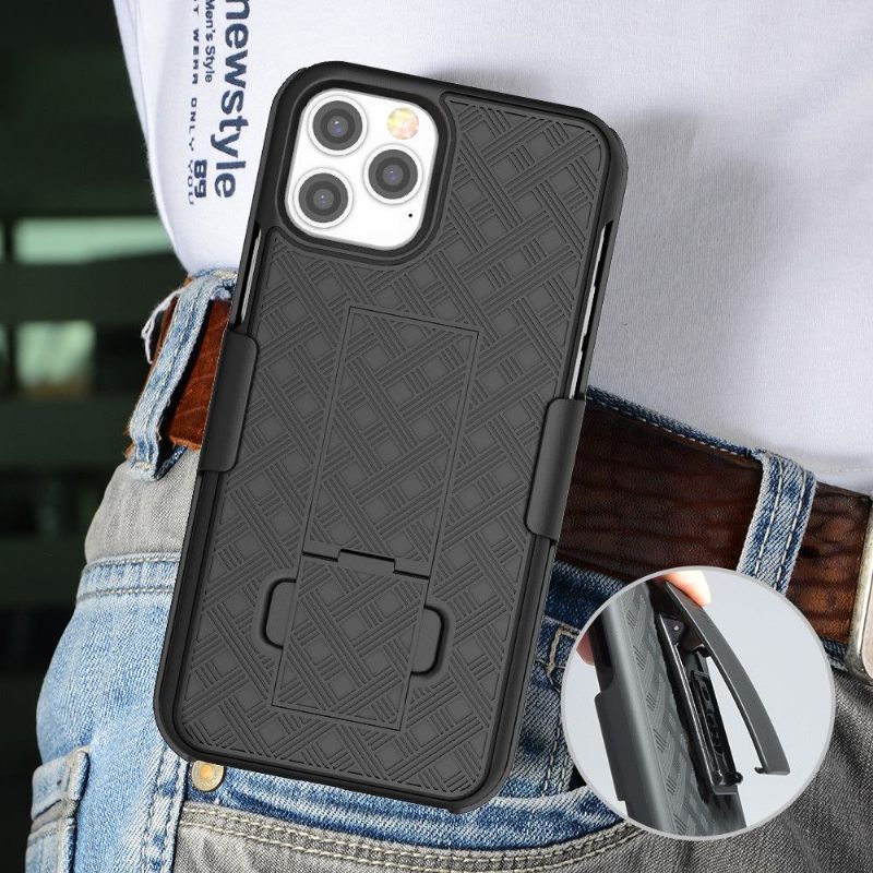 Hoesje voor iPhone 12 / 12 Pro Integraal Met Riemclip