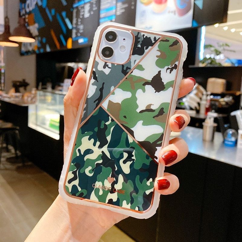 Hoesje voor iPhone 12 / 12 Pro Kleur Camouflage