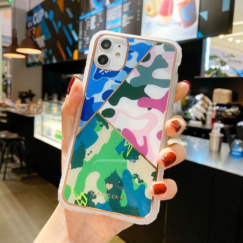 Hoesje voor iPhone 12 / 12 Pro Kleur Camouflage