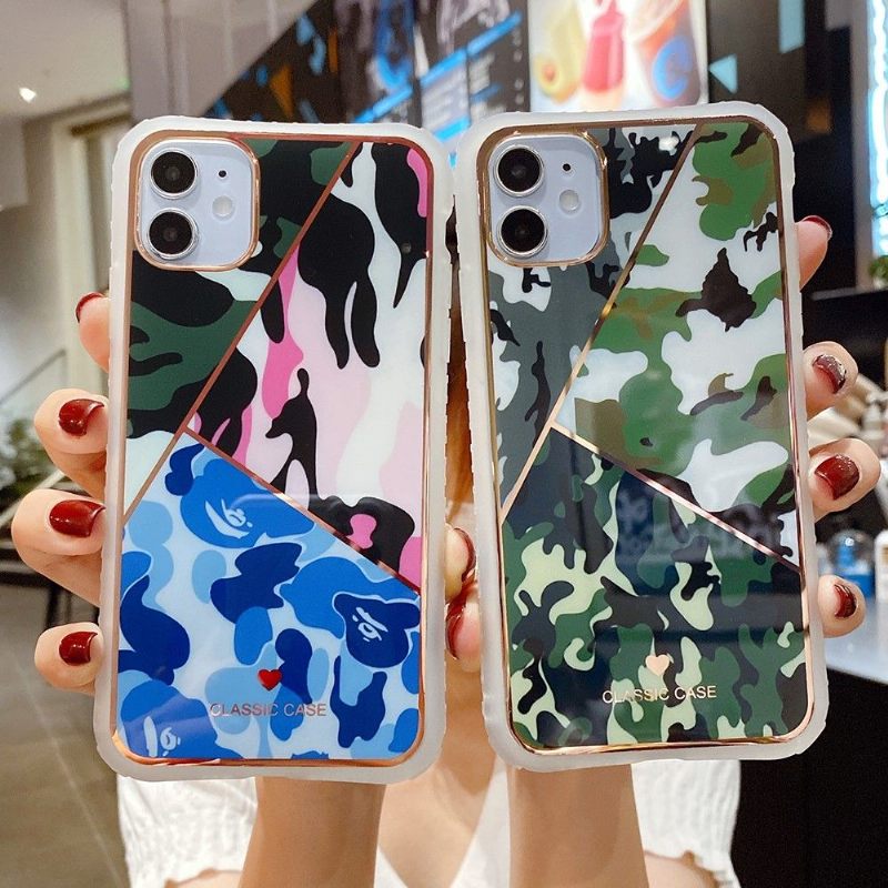 Hoesje voor iPhone 12 / 12 Pro Kleur Camouflage