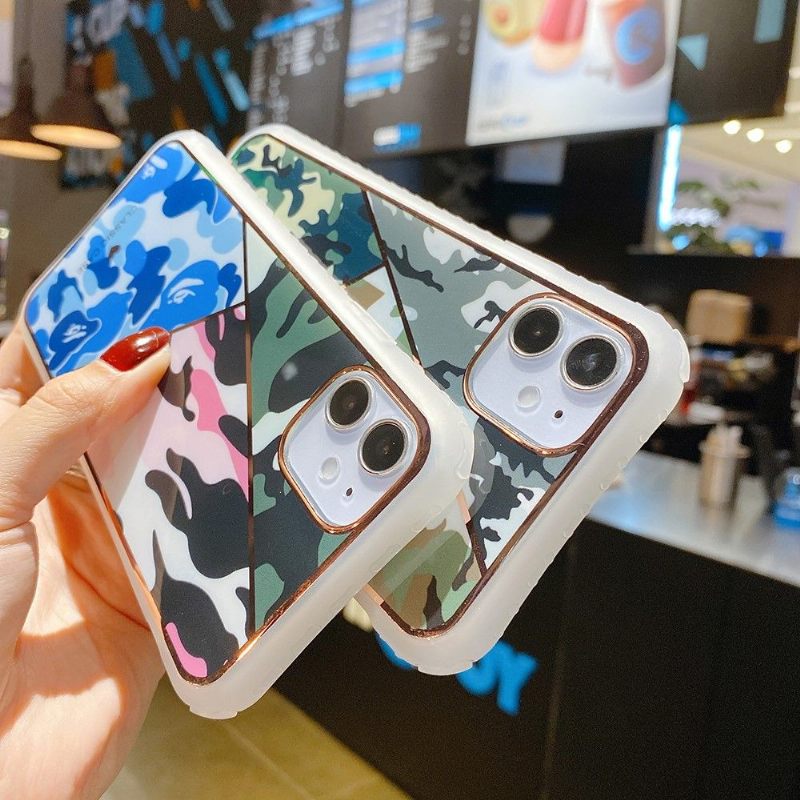 Hoesje voor iPhone 12 / 12 Pro Kleur Camouflage