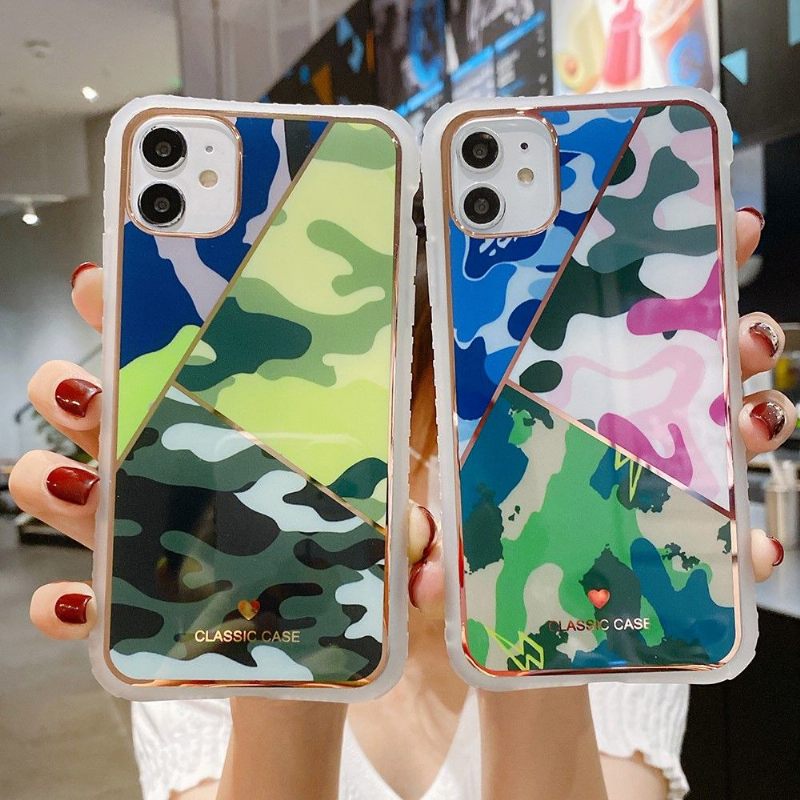 Hoesje voor iPhone 12 / 12 Pro Kleur Camouflage