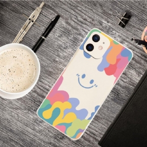 Hoesje voor iPhone 12 / 12 Pro Lachende Siliconenplons