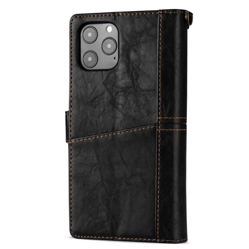 Leren Hoesje voor iPhone 12 / 12 Pro Bescherming Retro-stijl Met Meerdere Compartimenten