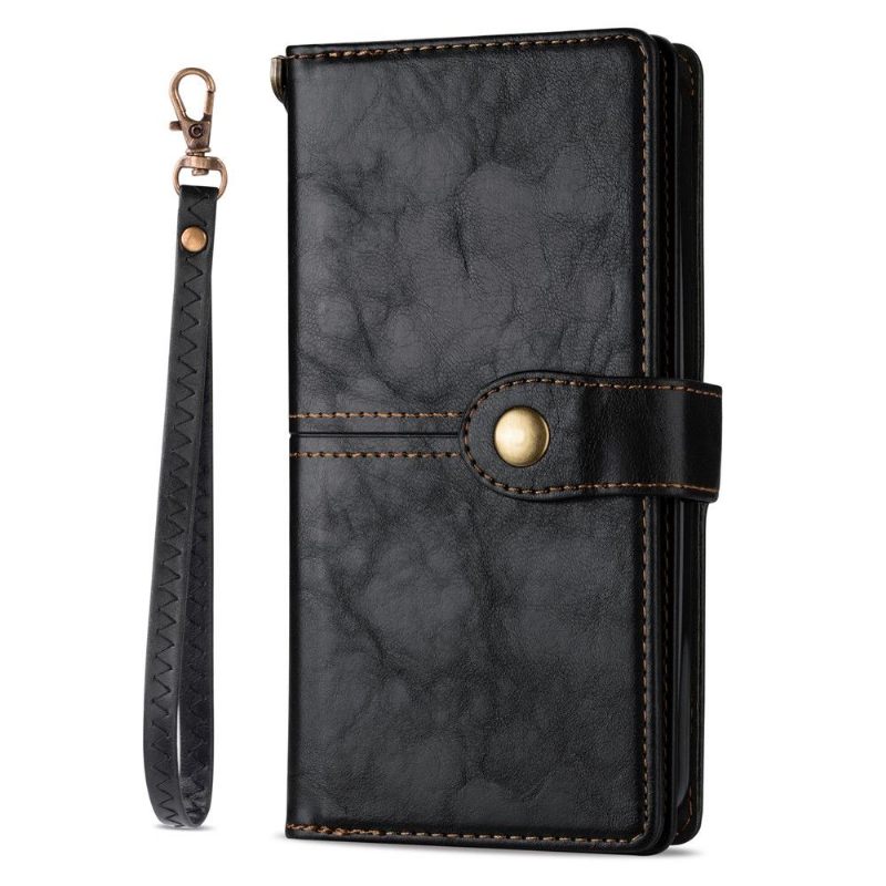 Leren Hoesje voor iPhone 12 / 12 Pro Bescherming Retro-stijl Met Meerdere Compartimenten