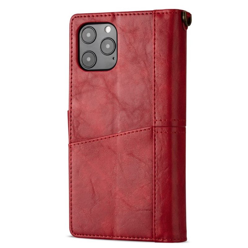 Leren Hoesje voor iPhone 12 / 12 Pro Bescherming Retro-stijl Met Meerdere Compartimenten