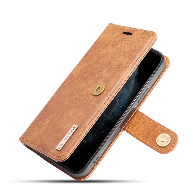 Telefoonhoesje Leren Hoesje voor iPhone 12 / 12 Pro Bescherming 2 in 1 Afneembaar