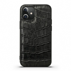 Telefoonhoesje voor iPhone 12 / 12 Pro Bescherming Leer Met Krokodilleneffect