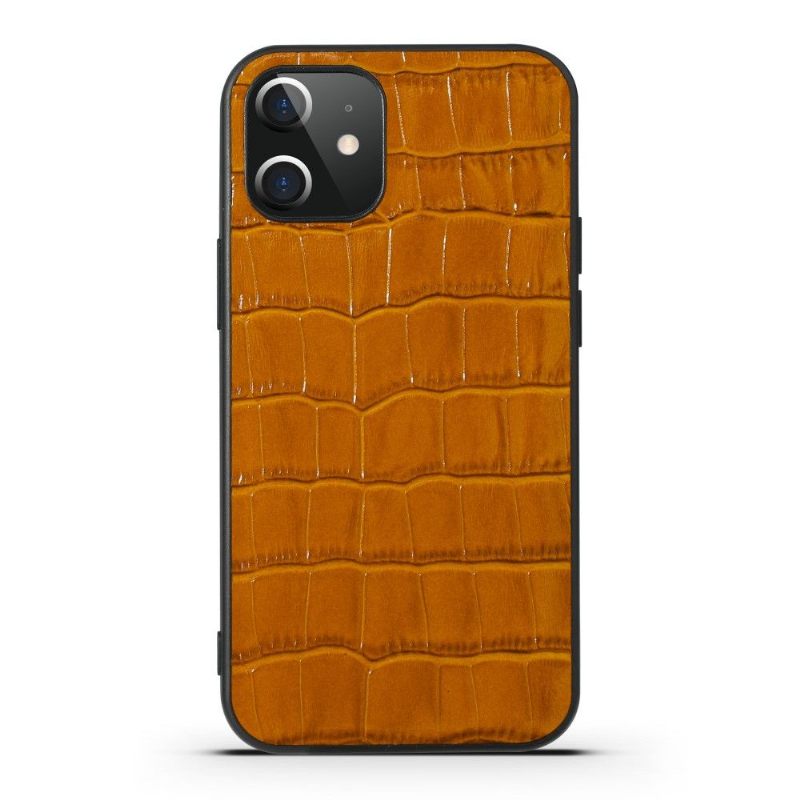Telefoonhoesje voor iPhone 12 / 12 Pro Bescherming Leer Met Krokodilleneffect