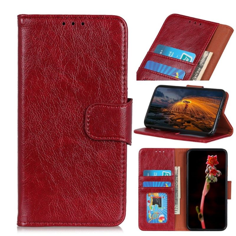 Leren Hoesje voor Poco F2 Pro Bescherming Verouderde Lederen Stijl