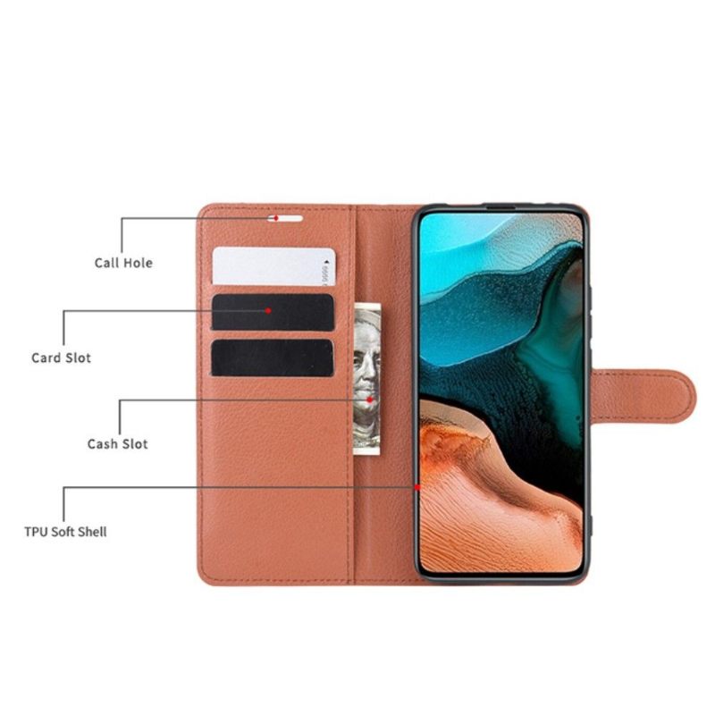 Leren Hoesje voor Poco F2 Pro Portemonnee Leren Leerstijl