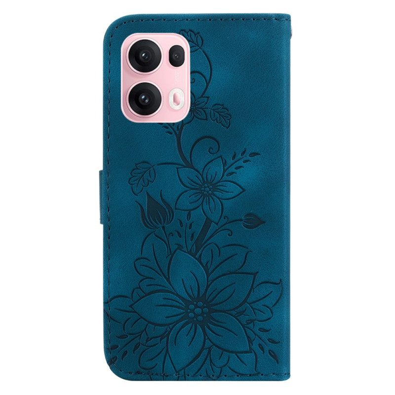 Flip Case Leren Oppo Reno 13 Pro 5g Fleur-de-lis-patroon