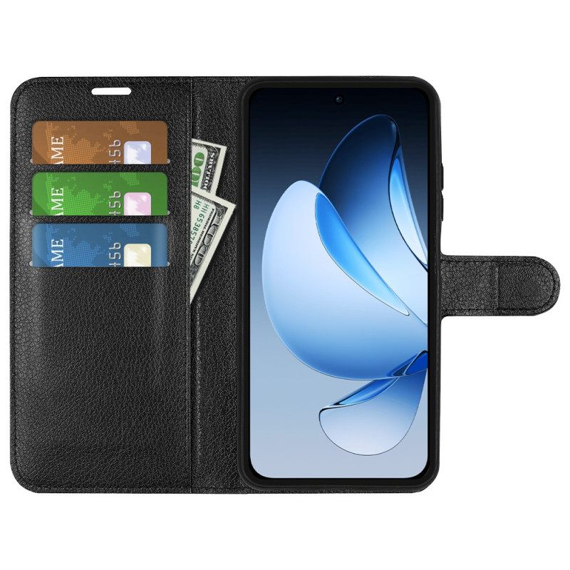 Folio-hoesje Oppo Reno 13 Pro 5g Telefoonhoesje Klassiek Lychee Kunstleer