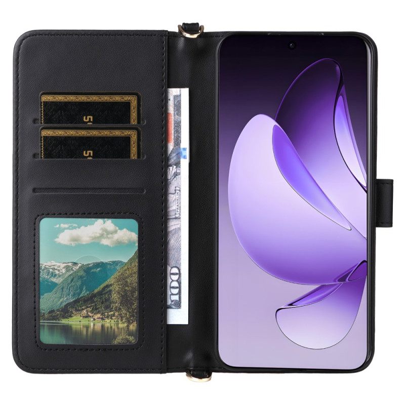 Folio-hoesje Oppo Reno 13 Pro 5g Telefoonhoesje Schouderband Met Retro Design