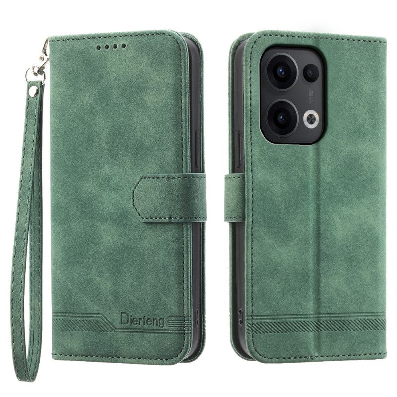 Leren Hoesje Oppo Reno 13 Pro 5g Dierfeng Bescherming Hoesje