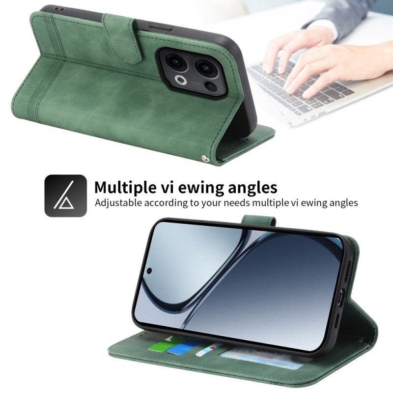 Leren Hoesje Oppo Reno 13 Pro 5g Dierfeng Bescherming Hoesje