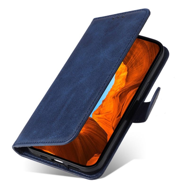 Leren Hoesje Voor Oppo Reno 13 Pro 5g Effen Kunstleren Band