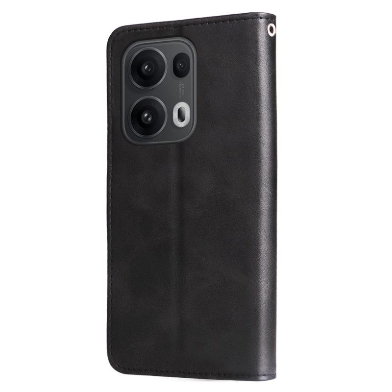 Leren Hoesje Voor Oppo Reno 13 Pro 5g Etui Met Rits