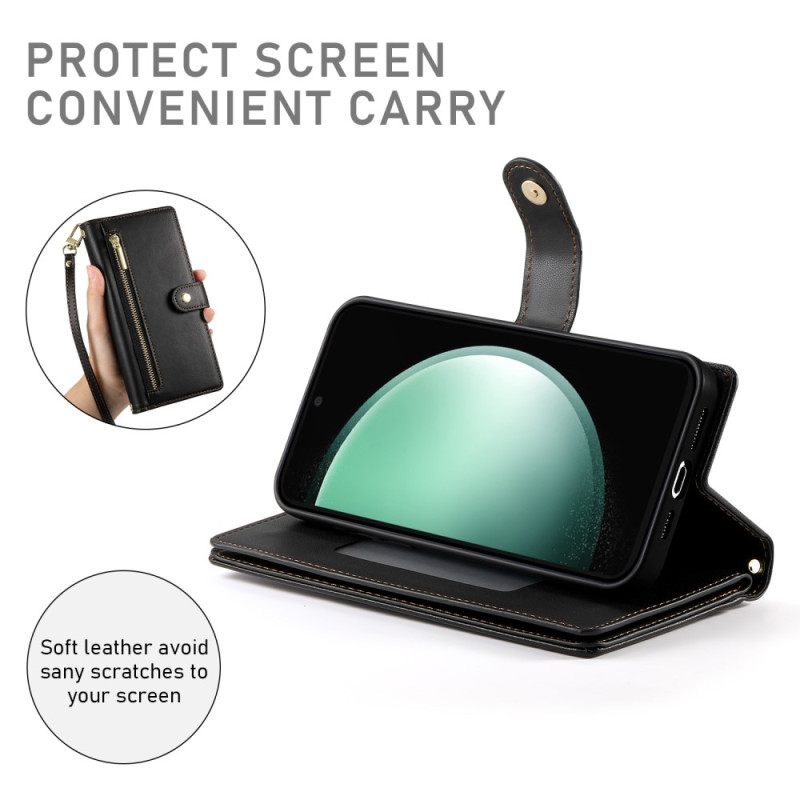 Bescherming Hoesje Samsung Galaxy S25 5g Edge Portemonnee Met Bandjes