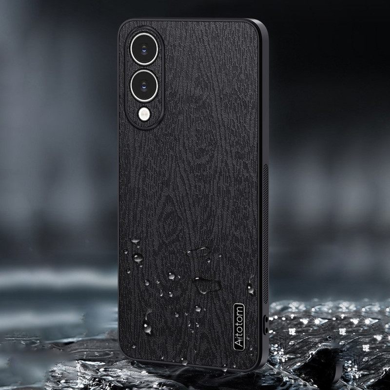 Case Hoesje Samsung Galaxy S25 5g Edge Telefoonhoesje Azns Houteffect