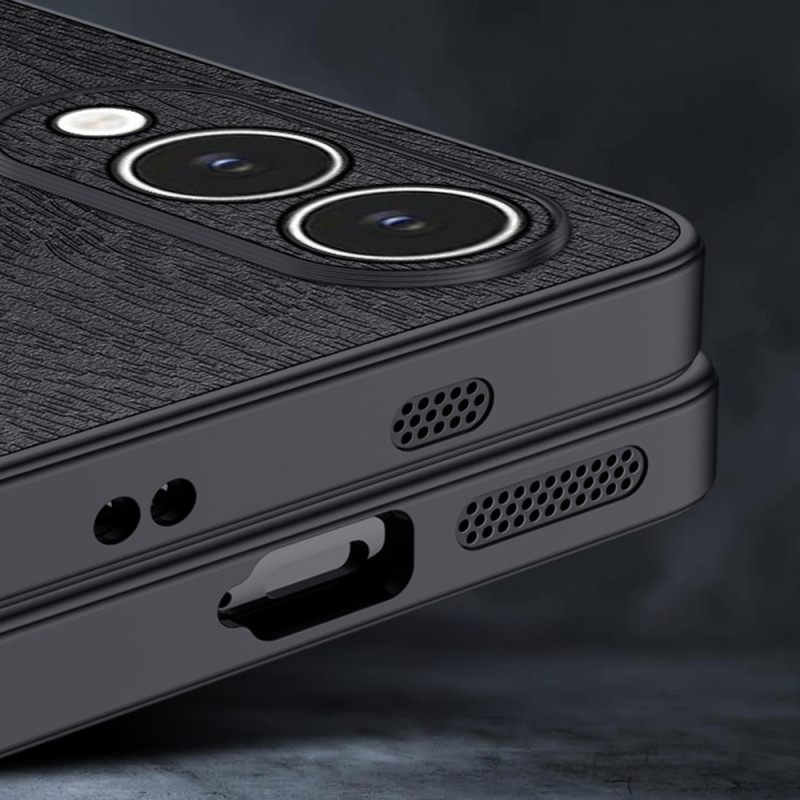 Case Hoesje Samsung Galaxy S25 5g Edge Telefoonhoesje Azns Houteffect