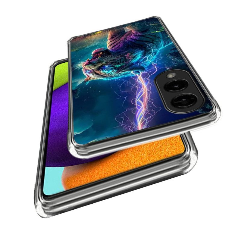 Case Hoesje Samsung Galaxy S25 5g Edge Telefoonhoesje Bliksemtijger