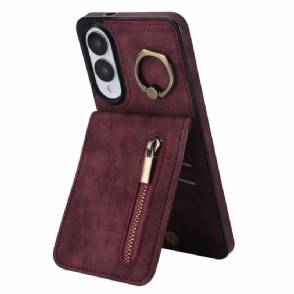 Case Hoesje Samsung Galaxy S25 5g Edge Telefoonhoesje Portemonnee Met Ritssluiting En Rfid-technologie