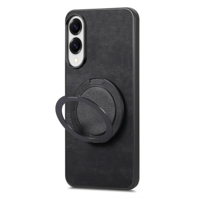 Case Hoesje Samsung Galaxy S25 5g Edge Telefoonhoesje Suède-effect Met Draaibare Standaard