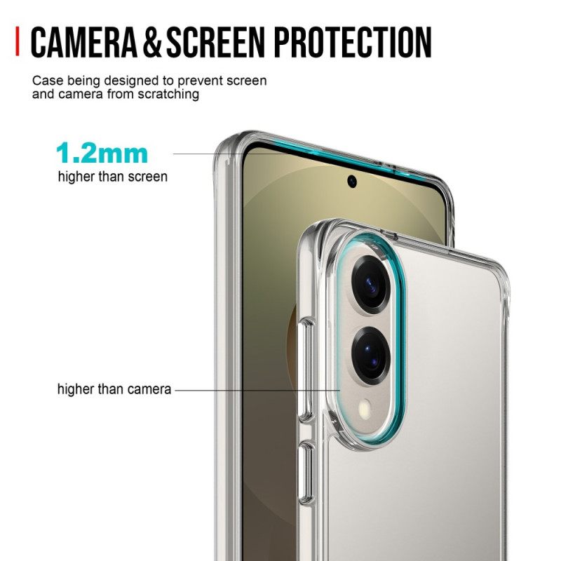 Case Hoesje Samsung Galaxy S25 5g Edge Telefoonhoesje Transparant