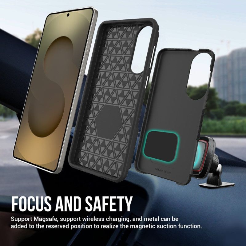 Cover Hoesje Samsung Galaxy S25 5g Edge Telefoonhoesje Chromen Knoppen