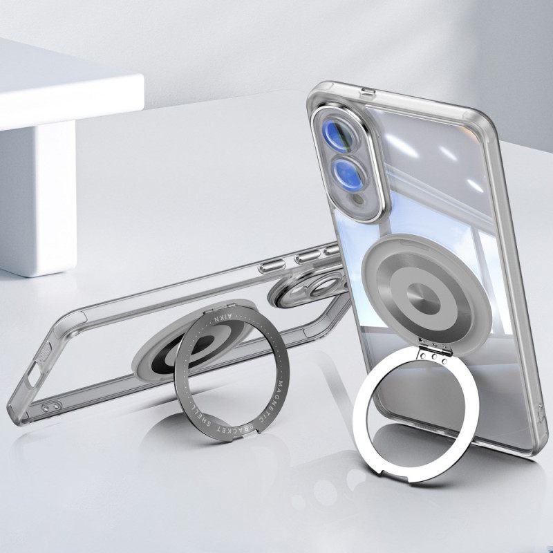 Cover Hoesje Samsung Galaxy S25 5g Edge Telefoonhoesje Draaibare Houder En Lensbeschermer