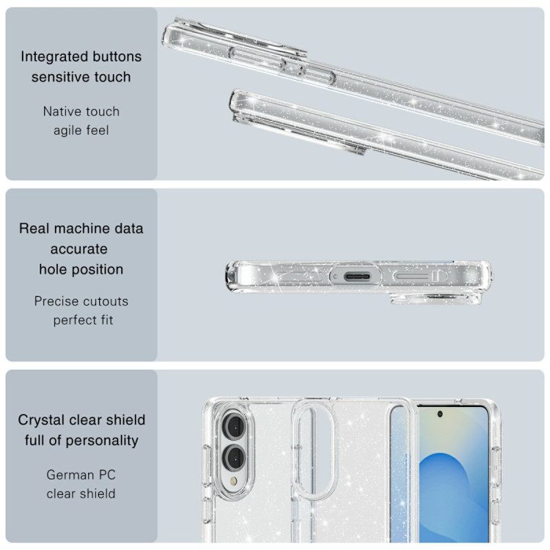 Cover Hoesje Samsung Galaxy S25 5g Edge Telefoonhoesje Glitter