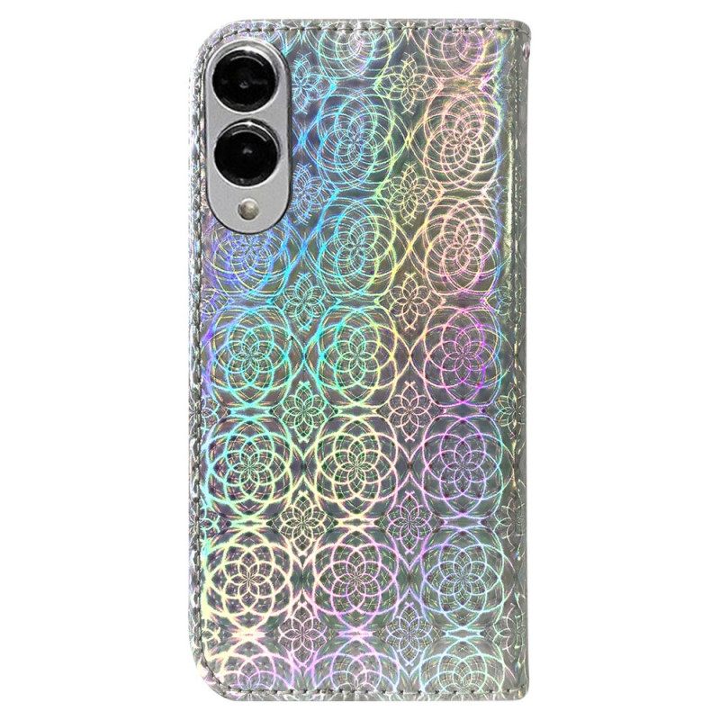 Flip Case Leren Samsung Galaxy S25 5g Edge Disco-stijl
