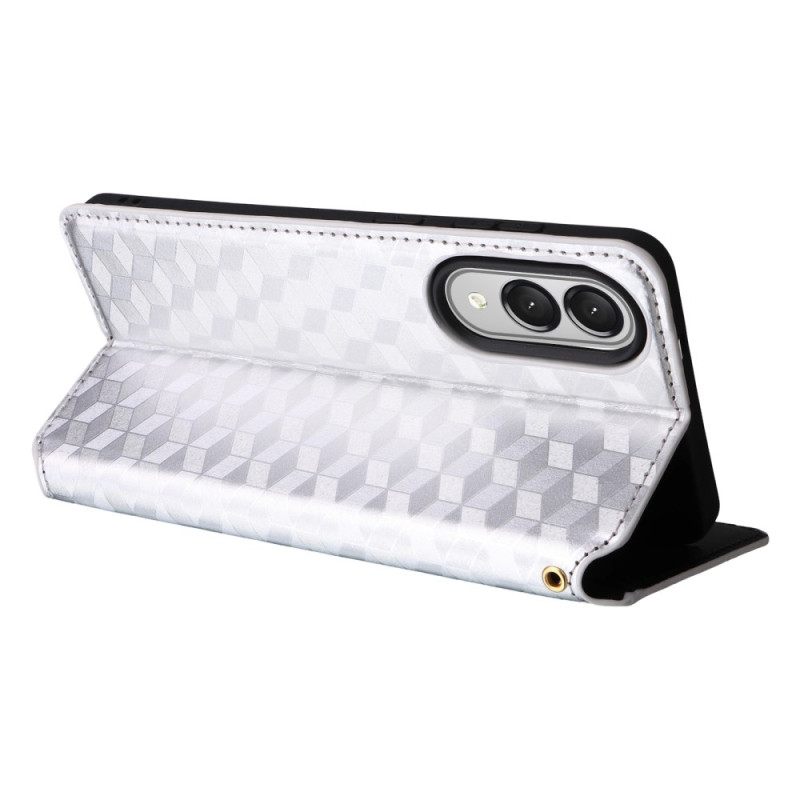 Folio-hoesje Samsung Galaxy S25 5g Edge 3d-kubussen Bescherming Hoesje