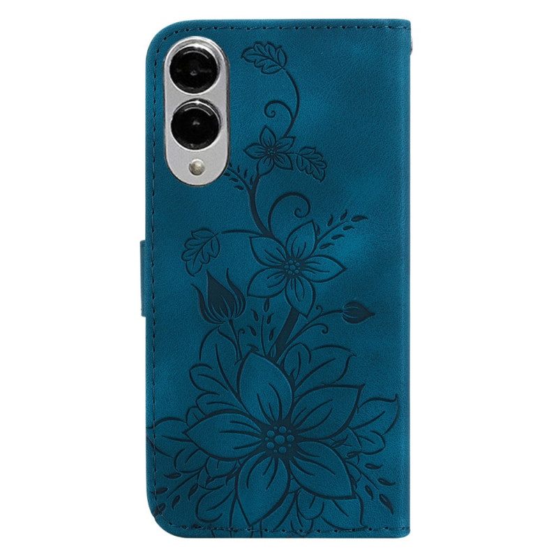 Folio-hoesje Samsung Galaxy S25 5g Edge Bloemenprint
