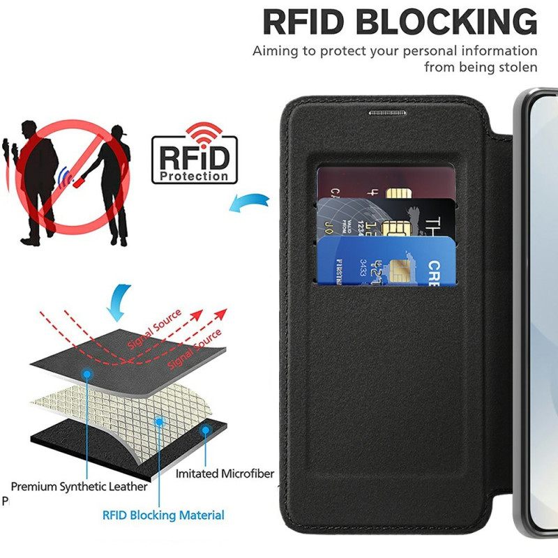 Folio-hoesje Samsung Galaxy S25 5g Edge Magsafe-compatibel Met Rfid-blokkering Bescherming Hoesje