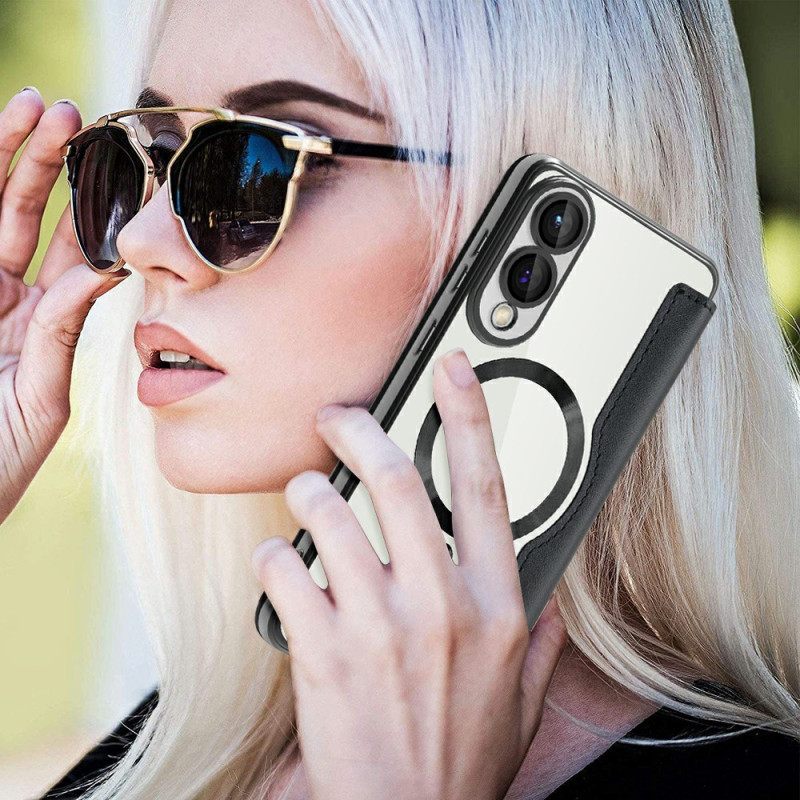 Folio-hoesje Samsung Galaxy S25 5g Edge Magsafe-compatibel Met Rfid-blokkering Bescherming Hoesje