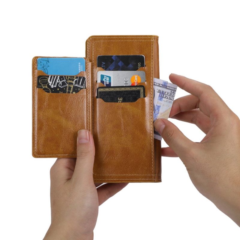 Folio-hoesje Samsung Galaxy S25 5g Edge Ritssluiting En Kaarthouder